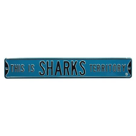 AUTHENTIC STREET SIGNS Authentic Street Signs 28138 This Is Sharks Territory Street Sign 28138